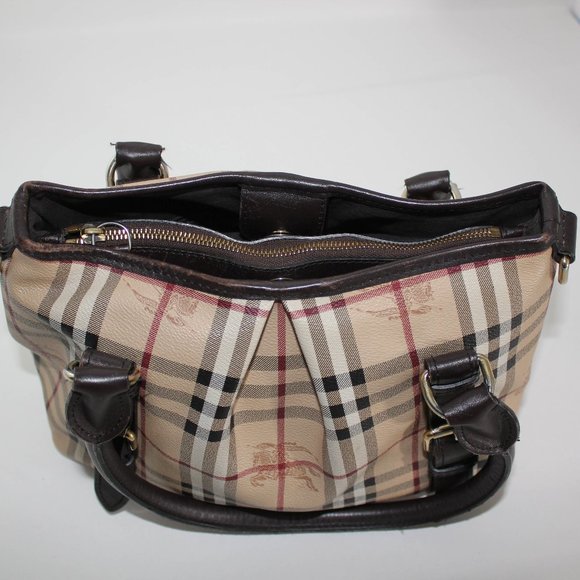 Burberry Northfield Convertible Tote Haymarket Coated Canvas Small Tote Bag - Picture 4 of 16